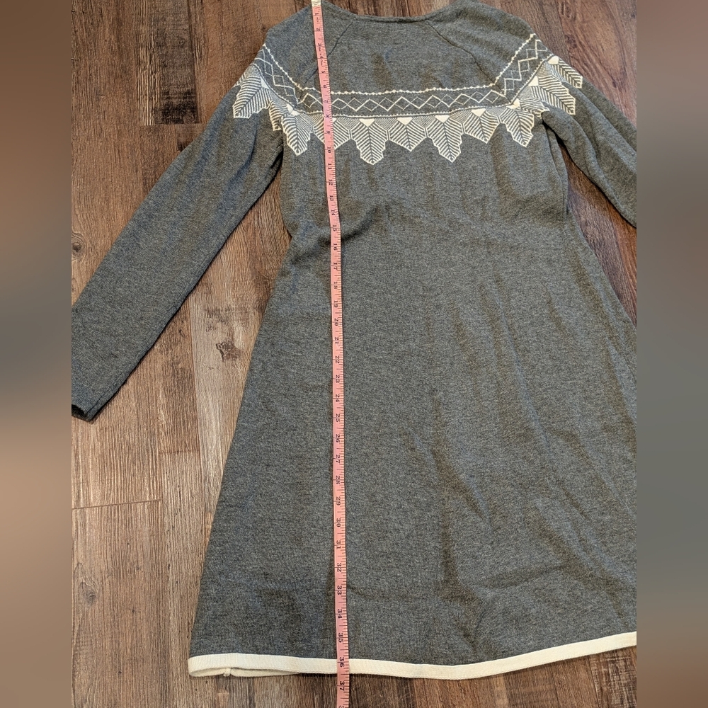 Royal Robbins Wool All Season Sweater Dress Long Sleeve White Gray Size M - Picture 12 of 13